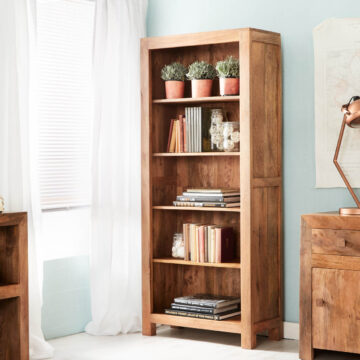 Malda Mango Large Open Bookcase | Assembled