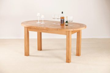 Nottingham Rustic 5 ft Oak Oval Extending Dining Table