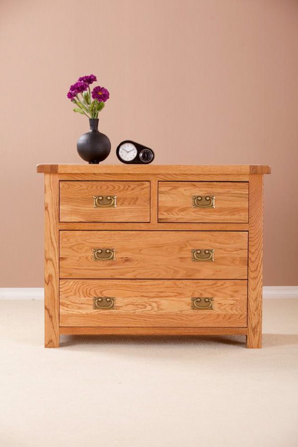 Nottingham Rustic Oak 2 + 2 Chest of Drawers | Fully Assembled