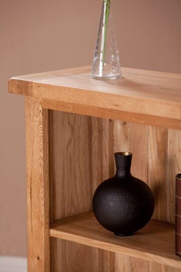 Nottingham Rustic Oak 3ft Narrow Bookcase | Assembled