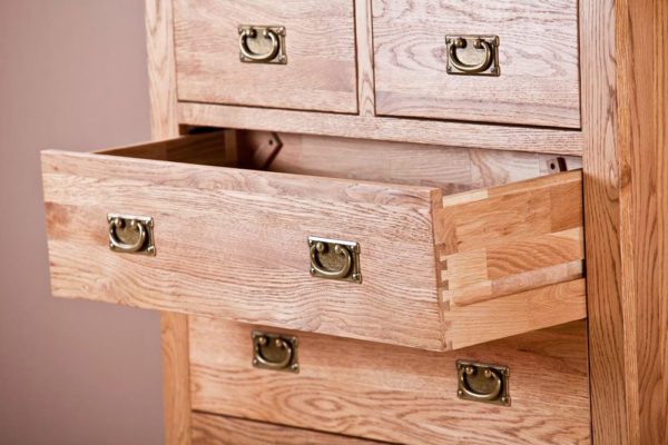 Nottingham Rustic Oak 4 + 2 Chest of Drawers | Fully Assembled