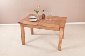 Nottingham Rustic Oak 4ft 6 Extending Dining Table