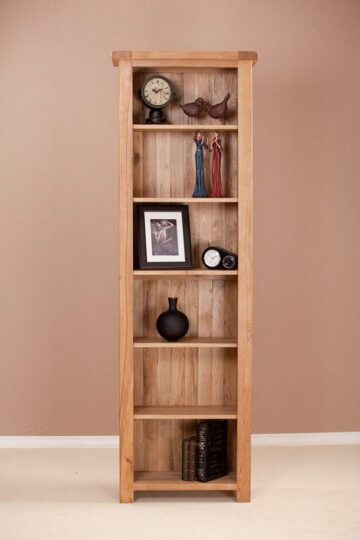 Nottingham Rustic Oak 6ft Narrow Bookcase | Fully Assembled