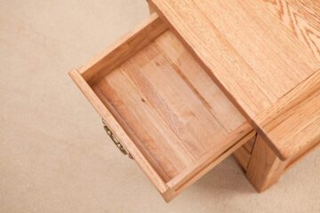 Nottingham Rustic Oak 3 Drawer Bedside Cabinet | Assembled