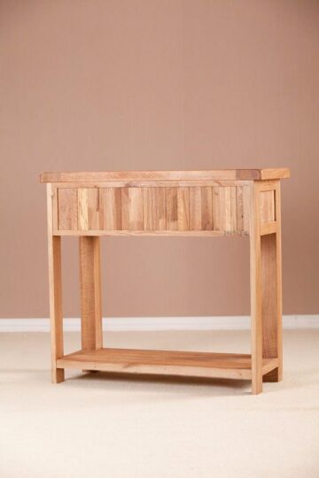 Nottingham Rustic Oak Console Table 2 Drawer
