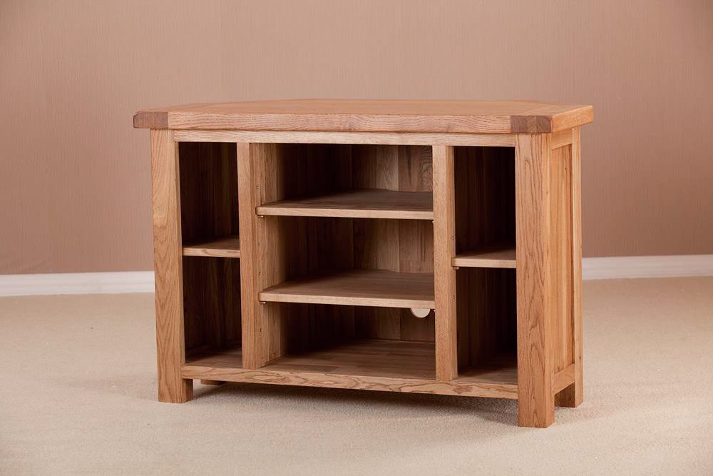 Nottingham Rustic Oak Corner Tv Unit Fully Assembled Oak World