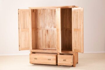 Nottingham Rustic Oak Triple Wardrobe with Drawers