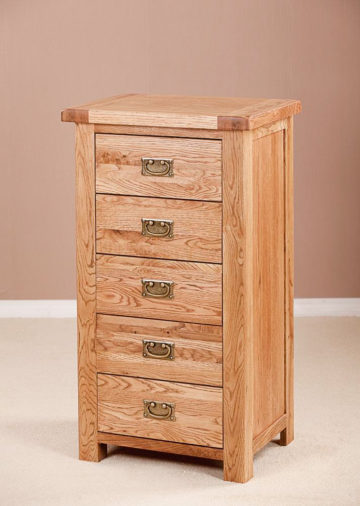 Nottingham Rustic Oak Wellington Chest | Fully Assembled