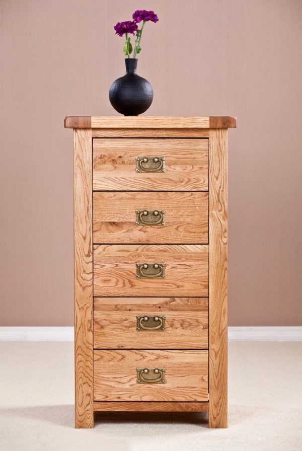 Nottingham Rustic Oak Wellington Chest | Fully Assembled