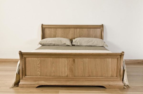 Parisian Oak King Size Sleigh Bed