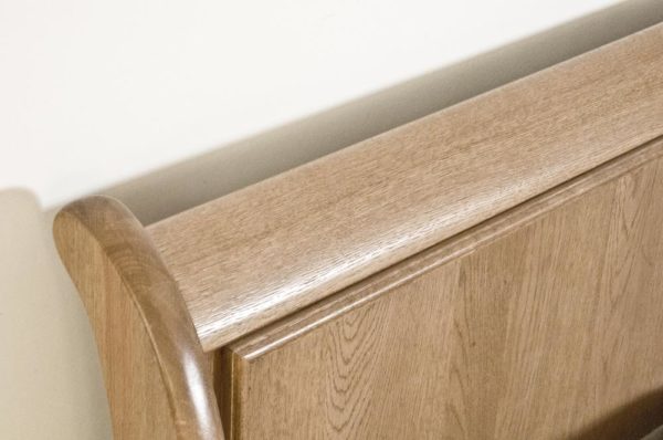Parisian Oak King Size Sleigh Bed