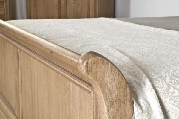 Parisian Oak King Size Sleigh Bed