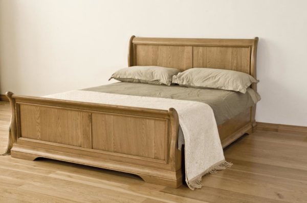 Parisian Oak Super King Size Sleigh Bed