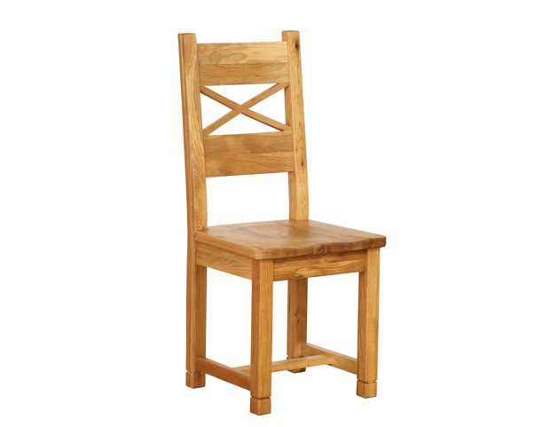 Vancouver Petite Rustic Oak Dining Chair With Oak Seat Wax Finish