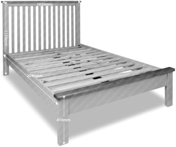Tynedale Oak 3′ Single Bed | Wax Finish