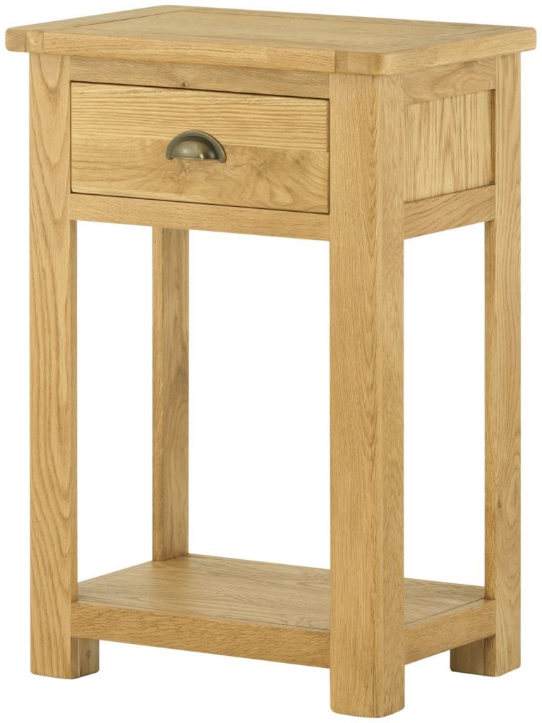 Tynedale Oak Small Console Table Wax Finish Oak World