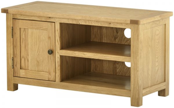 Tynedale Oak TV Unit | Wax Finish | Fully Assembled