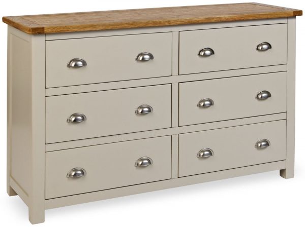 Tynedale Stone Grey Painted 6 Drawer Chest | Fully Assembled