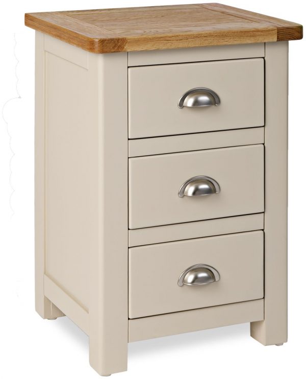 Tynedale Stone Grey Painted Bedside Cabinet | Fully Assembled