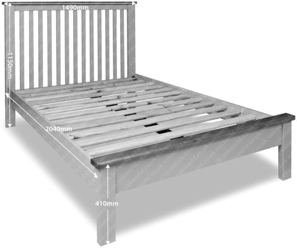 Tynedale Stone Grey Painted Double Bed