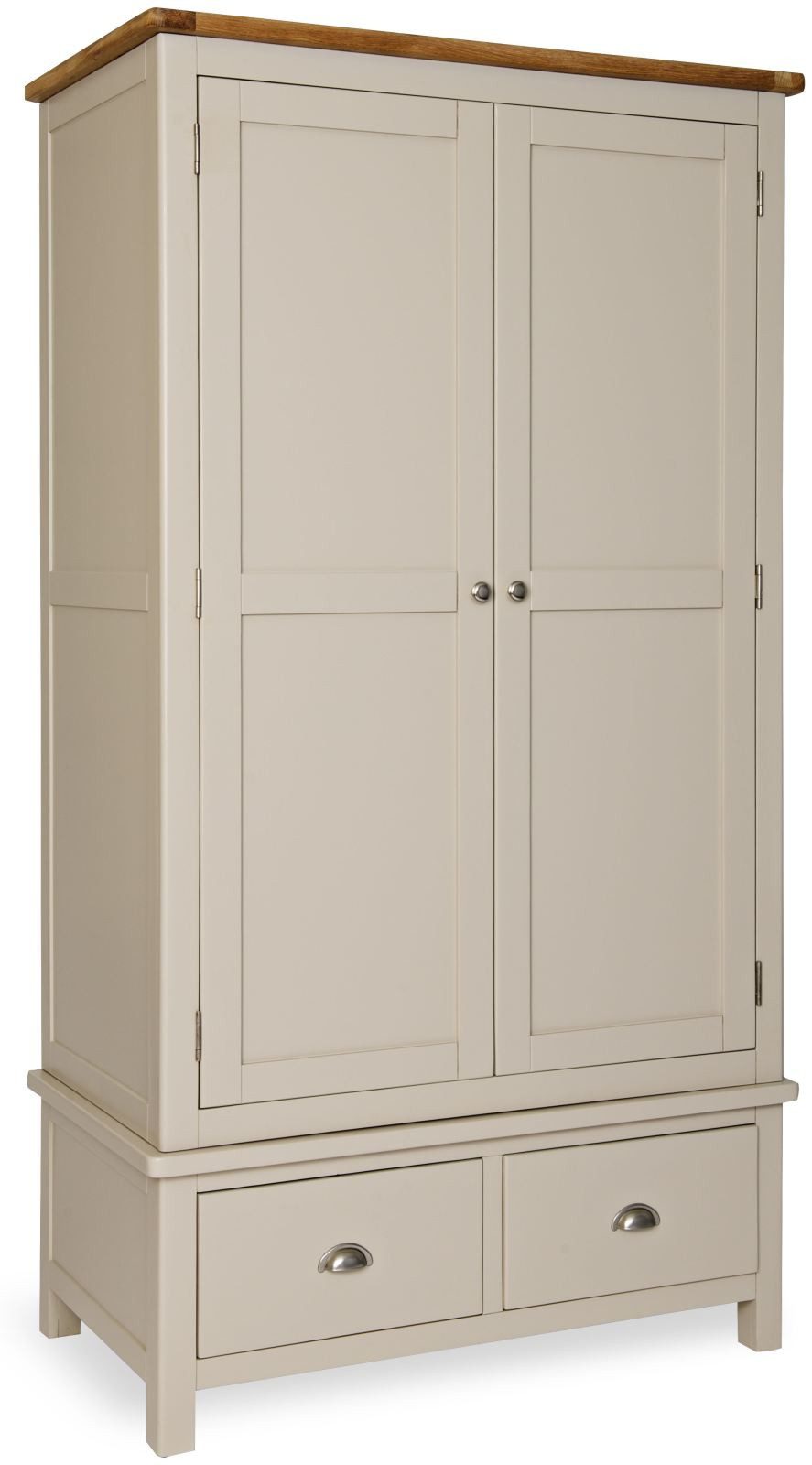 Tynedale Stone Grey Painted Gents Wardrobe Oak World