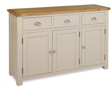 Tynedale Stone Grey Painted Large Sideboard | Fully Assembled