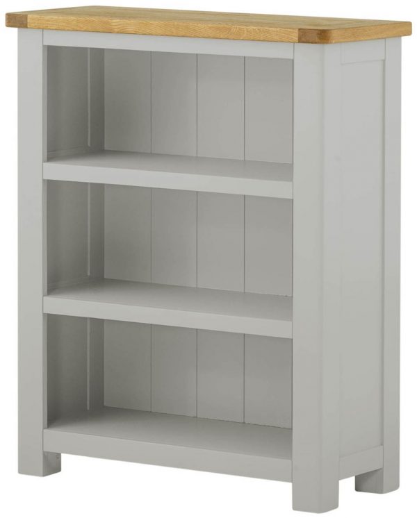 Tynedale Stone Grey Painted Small Bookcase | Fully Assembled