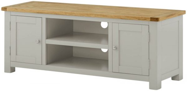 Tynedale Stone Grey Painted TV Cabinet | Fully Assembled