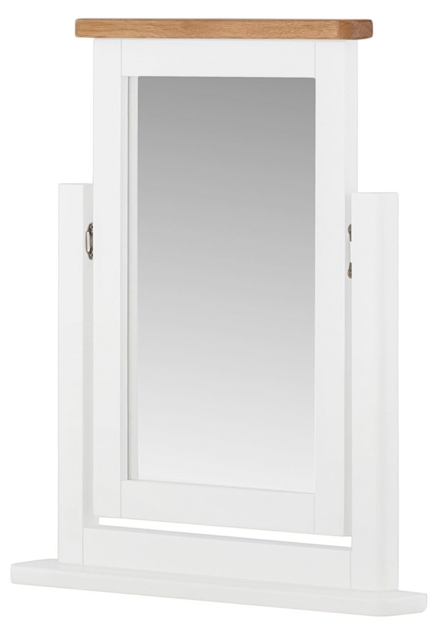 Portland White Vanity Table Mirror