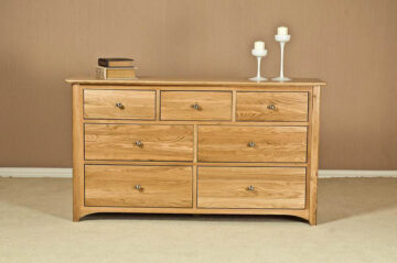 Wellington Oak 3 Over 4 Chest of Drawers | Assembled