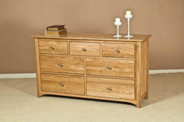 Wellington Oak 3 Over 4 Chest of Drawers | Assembled