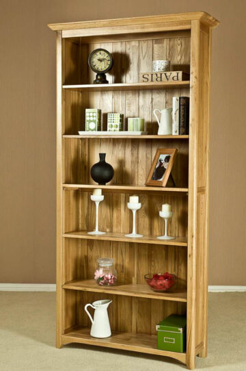 Wellington Oak 6ft 7 Bookcase | Assembled