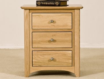 Wellington Oak Bedside Cabinet | Fully Assembled
