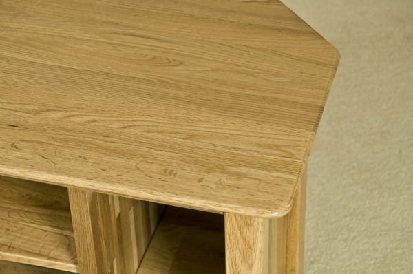 Wellington Oak Corner TV Unit | Fully Assembled