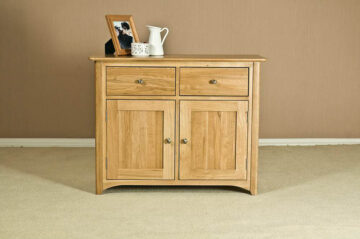 Wellington Oak 2 Door 2 Drawer Small Sideboard | Assembled