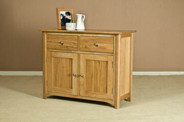Wellington Oak 2 Door 2 Drawer Small Sideboard | Assembled