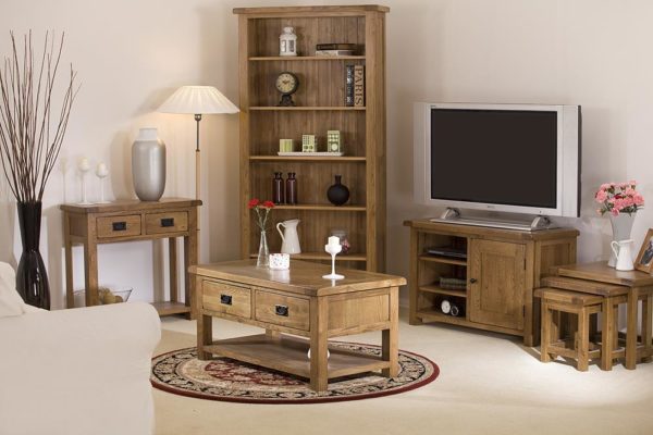 Ambleside Rustic Oak Standard TV Cabinet | Clearance