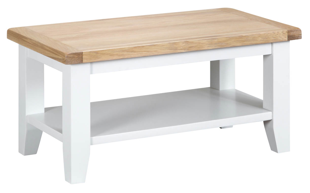 Woodbridge small white coffee table