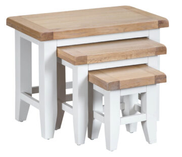 Woodbridge White Nest of 3 Tables