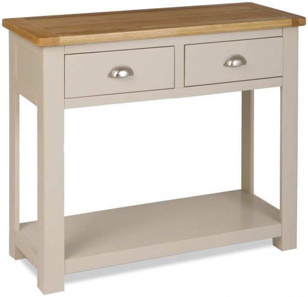 Tynedale Stone Grey Painted 2 Drawer Console Table