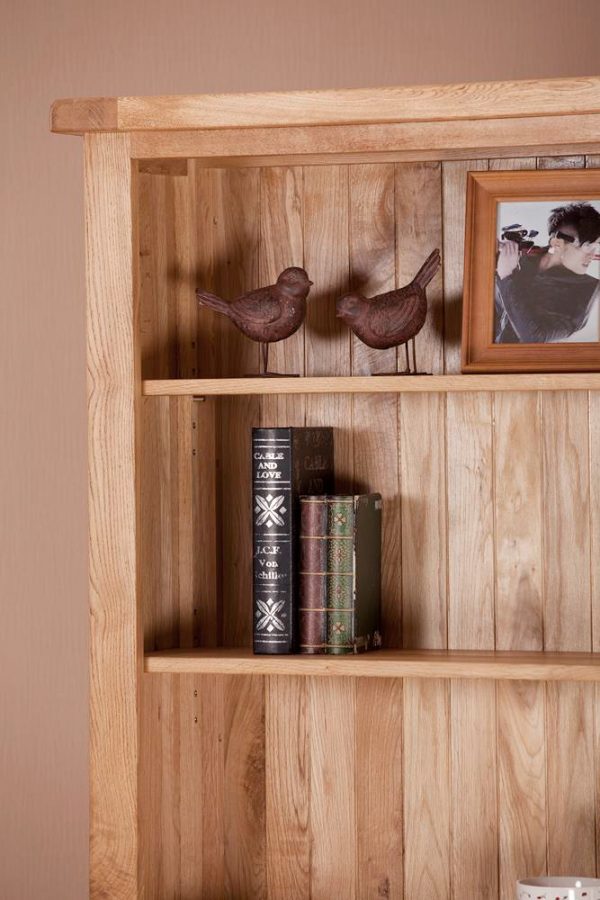 Nottingham Rustic Oak 6ft Wide Bookcase | Fully Assembled