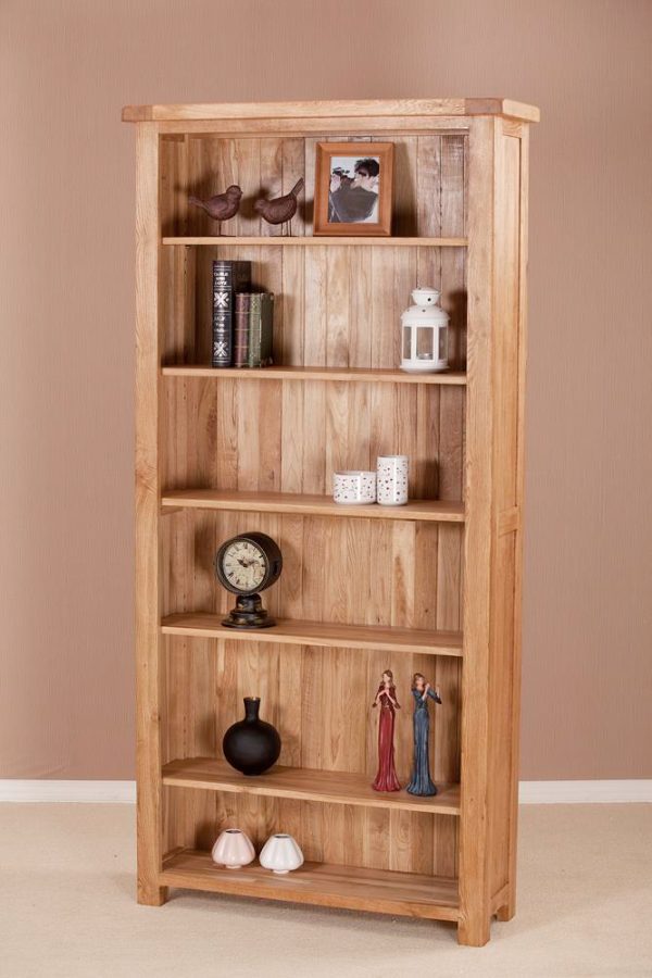 Nottingham Rustic Oak 6ft Wide Bookcase | Fully Assembled