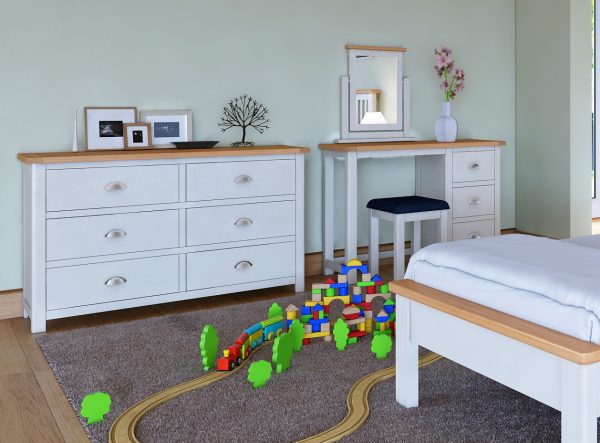 Tynedale White Vanity Table Mirror