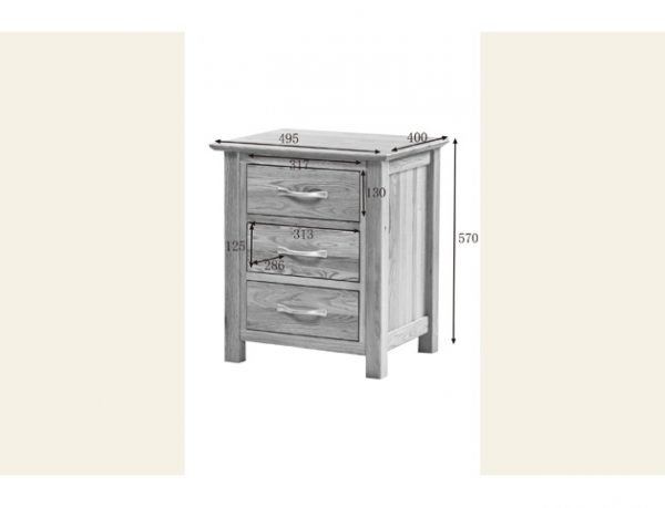Devon Oak Bedside Cabinet | Fully Assembled | Clearance