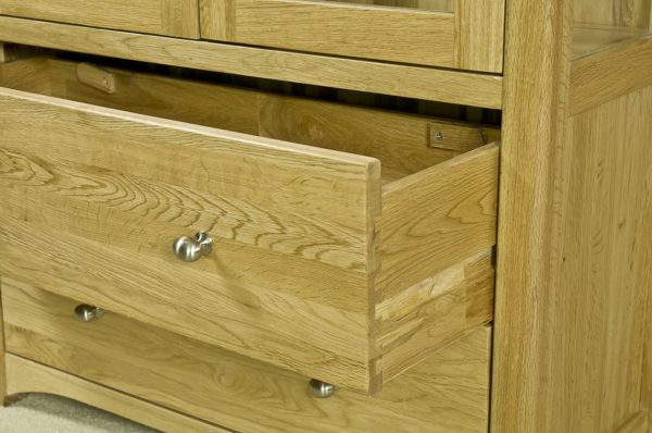 Wellington Oak Glass Display Cabinet