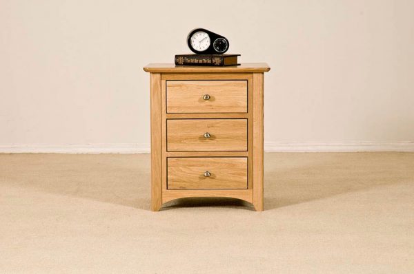 Wellington Oak Bedside Cabinet | Fully Assembled
