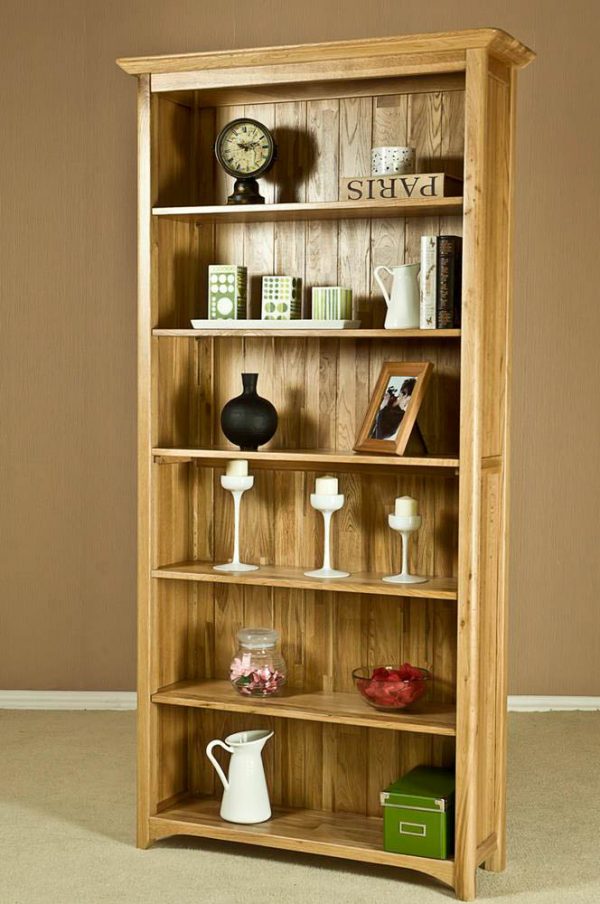 Wellington Oak 6ft 7 Bookcase | Fully Assembled
