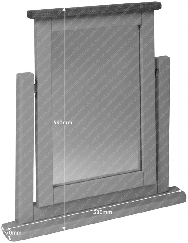 Tynedale Stone Grey Painted Table Vanity Mirror