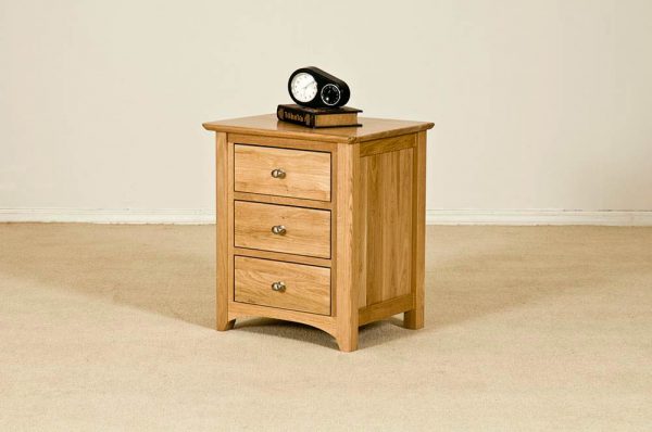 Wellington Oak Bedside Cabinet | Fully Assembled
