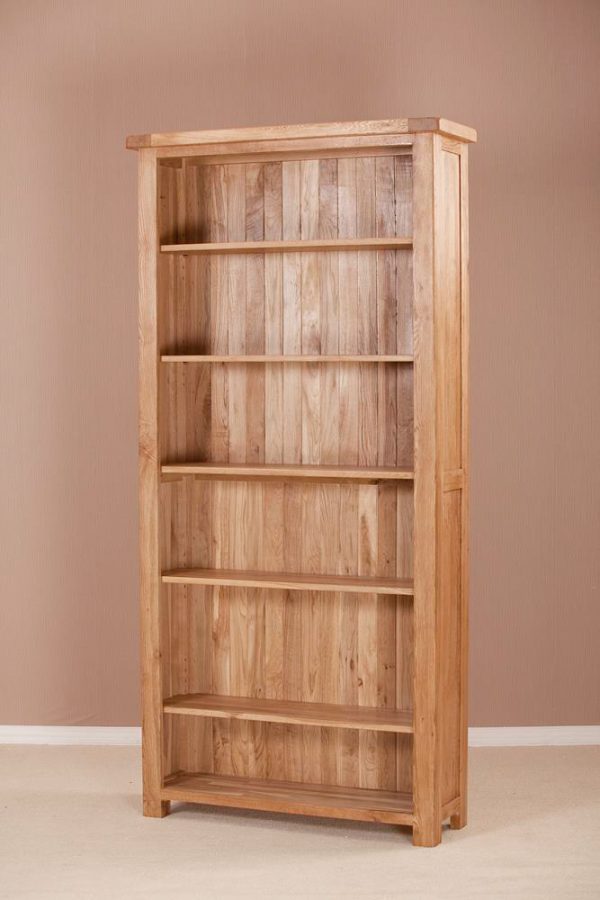 Nottingham Rustic Oak 6ft Wide Bookcase | Fully Assembled